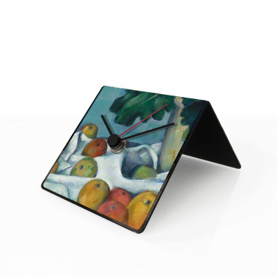 Design Object - Art Collection - Orologio da tavolo e da scrivania in metallo con magneti e calendario "CEZANNE" - SKU: IT208