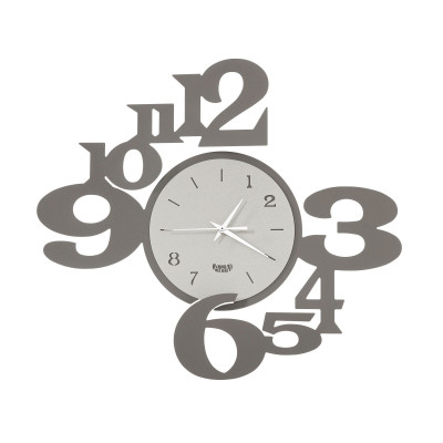 Arti e Mestieri - Orologio da parete King moderno in metallo "King" - Colore: Fango/Avorio - SKU: 0OR3310C135