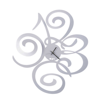 Arti e Mestieri - Love Filomena - Orologio da parete decorativo in metallo - Colore: Alluminio - SKU: 0OR11003C70