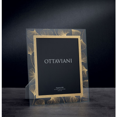 Ottaviani - Soffio - Portafoto da tavolo con cornice in cristallo decorata - Foto 15x20 - SKU: 6005-
