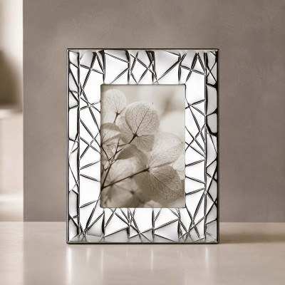 Ottaviani Star Portafoto da tavolo con cornice moderna dal design elegante Foto 18x24 Colore: Argento