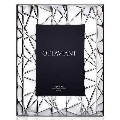 Ottaviani - Star - Portafoto da tavolo con cornice moderna dal design elegante - Colore: Argento - SKU: 4008/