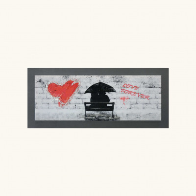 Artitalia - Pannello tema figurativo in legno effetto rilievo e dettagli argento 155X65 - Colore: Ardesia - SKU: PCM1019-155X65