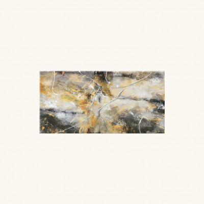 Artitalia - Quadro moderno con tema in rilievo 3d decori materici e foglia argento 120X60 - SKU: PCM2013-120X60