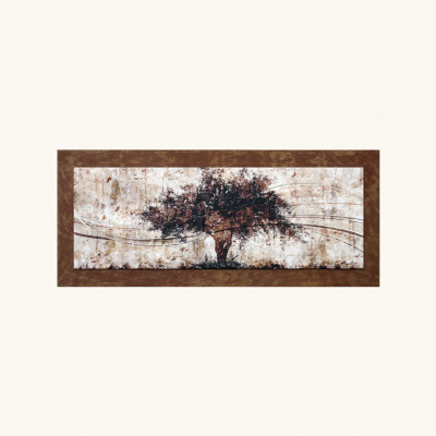  Artitalia - Pannello in legno tema in rilievo paesaggio decori e dettagli in argento 155x65 - SKU: PCR1005 