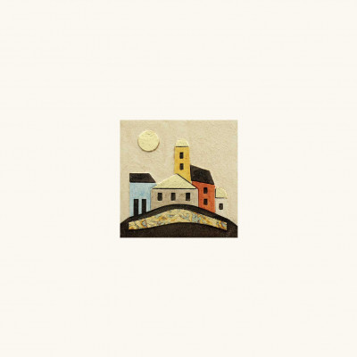  Artitalia - Quadretto decò tema in rilievo decori materici e dettagli foglia oro 35x35 - SKU: PD282 