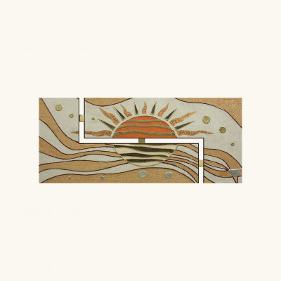  Artitalia - Pannello materico tema in rilievo in legno dettagli argento e oro 155x65 - Colore: Oro - SKU: PD621 