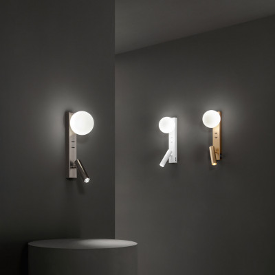 Perenz - Fog - Applique a led con struttura in metallo dal design moderno e diffusore in vetro - 2 Lampadine Led Integrato 9W - Lumen 240 - Gradi Kelvin 3000k Luce Calda - IP20 - SKU: 8484