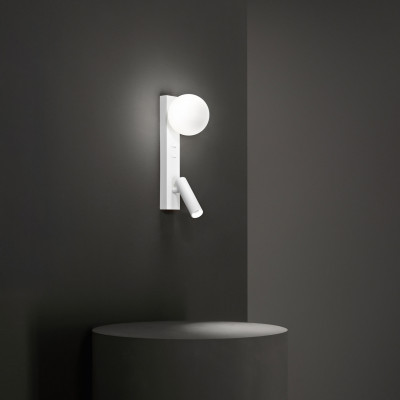 Perenz - Fog - Applique a led con struttura in metallo dal design moderno e diffusore in vetro - Colore: Bianco - 2 Lampadine - Led Integrato - 9W - Lumen 240 - Gradi Kelvin 3000k Luce Calda - IP20 - SKU: 8484BLC
