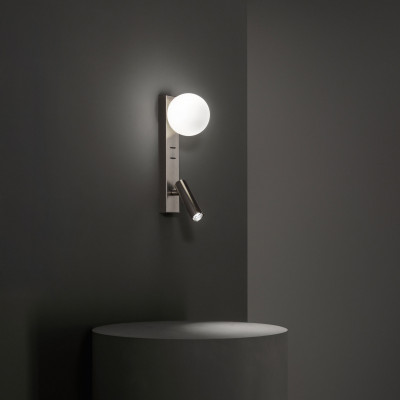 Perenz - Fog - Applique a led con struttura in metallo dal design moderno e diffusore in vetro - Colore: Grigio - 2 Lampadine - Led Integrato - 9W - Lumen 240 - Gradi Kelvin 3000k Luce Calda - IP20 - SKU: 8484GRLC