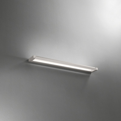 Perenz - Slim - Applique a LED da parete lineare grande in metallo e diffusore in acrilico - Colore: Alluminio - 1 Lampadina - Led Integrato - 24W - Lumen 1920 - Gradi Kelvin 2700K-3000K-4000K - IP20 - SKU: 8454ALCT