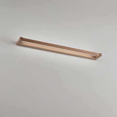 Perenz - Slim - Applique a LED da parete lineare grande in metallo e diffusore in acrilico - Colore: Marrone - 1 Lampadina - Led Integrato - 24W - Lumen 1920 - Gradi Kelvin 2700K-3000K-4000K - IP20 - SKU: 8454MMCT