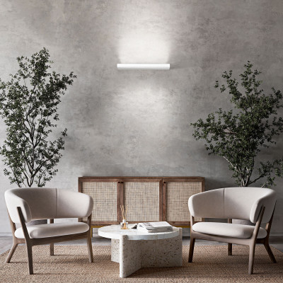 Perenz - Bed - Applique a led grande con struttura in metallo e diffusore in acrilico - Colore: Bianco - 2 Lampadine Led Integrato 14W - Lumen 1120+1120 - Gradi Kelvin 3000k Luce Calda - IP20 - SKU: 8240BLC
