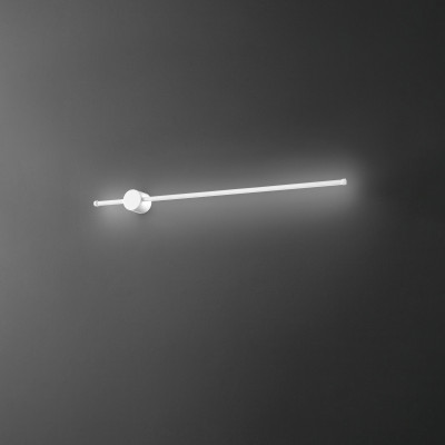 Perenz - Clock - Applique a led grande lineare con struttura in metallo e diffusore in acrilico - Colore: Bianco - 1 Lampadina - Led Integrato - 20W - Lumen 2050 - Gradi Kelvin 3000k Luce Calda - IP54 - SKU: 8186BLC