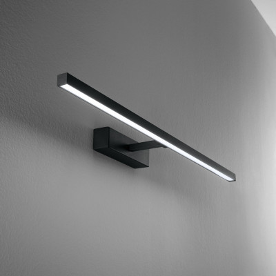 Perenz - Riga - Applique a led media struttura in metallo e diffusore in acrilico orientabile - Colore: Nero - 1 Lampadina - Led Integrato - 16W - Lumen 1120 - Gradi Kelvin 3000k-4000k-6000k - SKU: 8042NCT