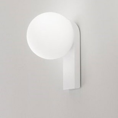 Perenz - Talia - Applique da parete a led con struttura in metallo e diffusore a boccia di vetro - Colore: Bianco - 1 Lampadina - Led Integrato - 8W - Lumen 956 - Gradi Kelvin 3000k Luce Calda - IP44 - SKU: 8380BLC