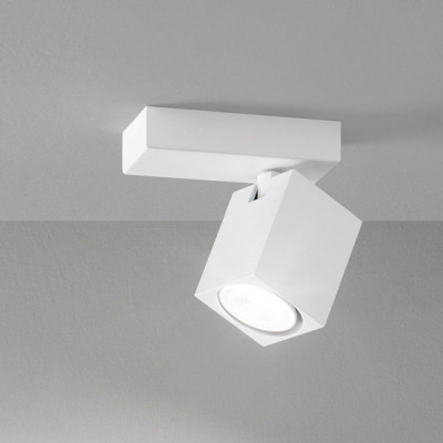Perenz - Oddy - Applique da parete in alluminio con faretto orientabile quadrato - 1 Lampadina GU10 50W - IP20 - SKU: 8170