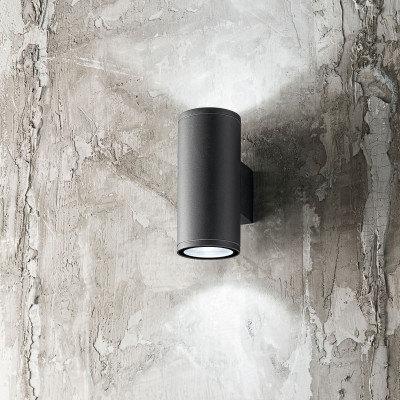 Perenz - Quarondo - Applique da parete per esterni in metallo biemissione - 2 Lampadine GU10 35W - IP65 - SKU: 6531