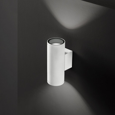 Perenz Quarondo Applique da parete per esterni in metallo biemissione Colore: Bianco
