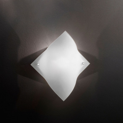 Perenz - Cake - Applique piccola di design moderno diffusore in vetro satinato - Colore: Bianco - 1 Lampadina E27 60W - IP20 - SKU: 6022