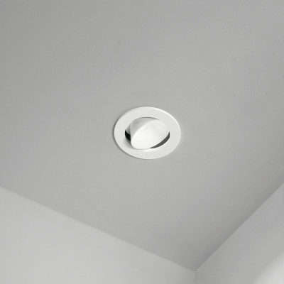 Perenz - Oasis - Faretto da incasso con struttura in metallo rotonda diffusore orientabile - 1 Lampadina GU10 35W - IP20 - SKU: 8366