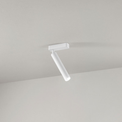 Perenz - Bambù - Faretto da soffitto a led con struttura in metallo e diffusore orientabile - Colore: Bianco - 1 Lampadina - Led Integrato - 10W - Lumen 1120 - Gradi Kelvin 3000k Luce Calda - IP20 - SKU: 8242BLC