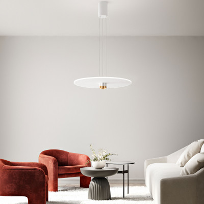 Perenz - Stream - Lampada a sospensione a led con struttura in metallo e 6 diffusori - 1 Lampadina Led Integrato 50W - Lumen 3500 - Gradi Kelvin 3000k Luce Calda - IP20 - SKU: 8262