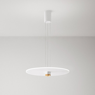 Perenz Stream Lampada a sospensione a led con struttura in metallo e 6 diffusori Colore: Bianco