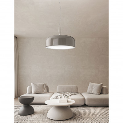 Perenz - Velia - Lampada a sospensione a led grande in metallo con diffusore in acrilico - 1 Lampadina Led Integrato 40W - Lumen 3200 - Gradi Kelvin 2700K-3000K-4000K - IP20 - SKU: 8449