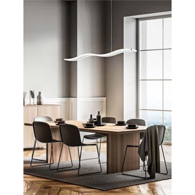 Perenz Bend Lampadario moderno in alluminio con diffusore a led ondulato Colore: Bianco