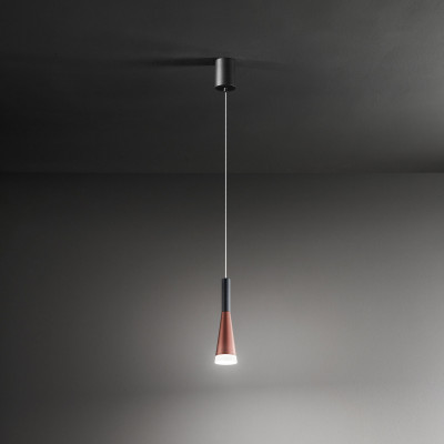 Perenz - Cone - Lampada a sospensione singola a led con struttura in metallo - Colore: Oro Rosa - 1 Lampadina - Led Integrato - 7W - Lumen 570 - Gradi Kelvin 3000k Luce Calda - IP20 - SKU: 8206NLC