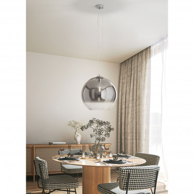 Perenz - Planet - Lampada a sospensione singola grande in metallo diffusore in vetro a led - 1 Lampadina E27 60W - IP20 - SKU: 8526