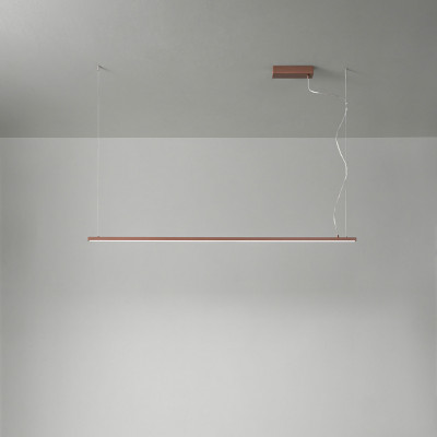 Perenz - Link - Lampada a sospensione struttura in metallo lineare a led - Colore: Marrone - 1 Lampadina - Led Integrato - 35W - Lumen 2800 - Gradi Kelvin 2700K-3000K-4000K - IP20 - SKU: 8052MMCTD
