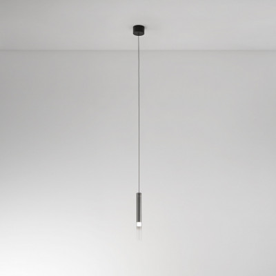 Perenz - Poule - Lampada a sospensione tubolare in metallo diffusore in vetro a led dimmerabile - Colore: Cromato - 1 Lampadina - Led Integrato - 8W - Lumen 640 - Gradi Kelvin 3000k Luce Calda - IP20 - SKU: 8528FULC