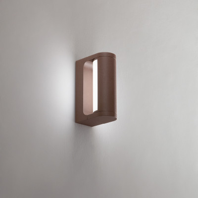 Perenz Orienta Lampada da parete per esterno a led in metallo e diffusore in acrilico Colore: Cortene