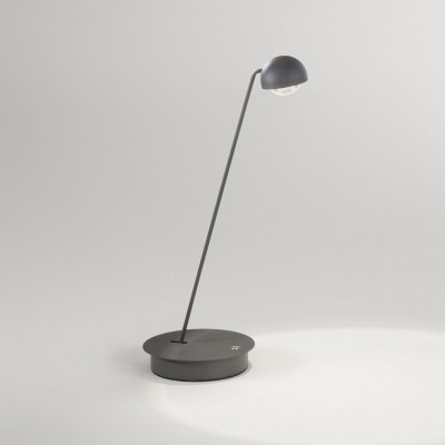 Perenz - Lyra - Lampada da tavolo led con struttura in metallo e diffusore orientabile in vetro - Colore: Antracite - 1 Lampadina - Led Integrato - 7W - Lumen 688 - Gradi Kelvin 3000k-4000k-6000k - IP20 - SKU: 8447ACT