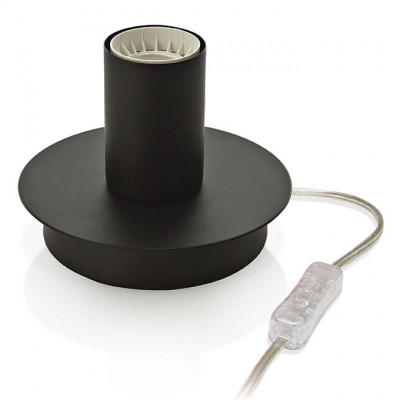 Perenz Lampada da tavolo per camerette con base in metallo in stile moderno Colore: Nero