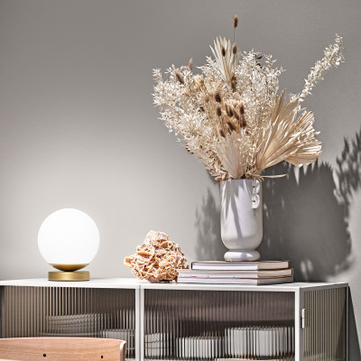  Perenz - Maga - Lampada da tavolo piccola moderna in metallo e diffusore a bocia in vetro - 1 Lampadina G9 28W - SKU: 8066 