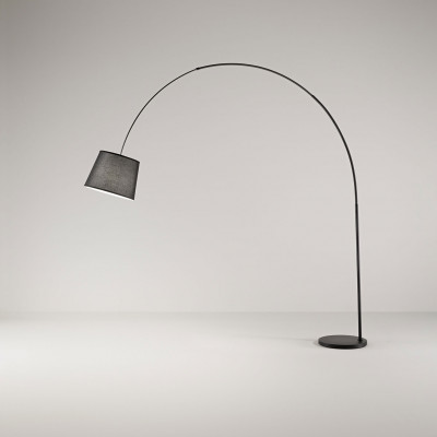 Perenz Arche Piantana con struttura telescopica in metallo e diffusore regolabile in tessuto Colore: Nero