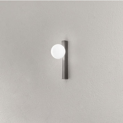 Perenz - Snooky - Plafoneira piccola con struttura in metallo e diffusore in vetro a boccia - Colore: Grigio - 1 Lampadina - G9 - 35W - IP40 - SKU: 8478GR
