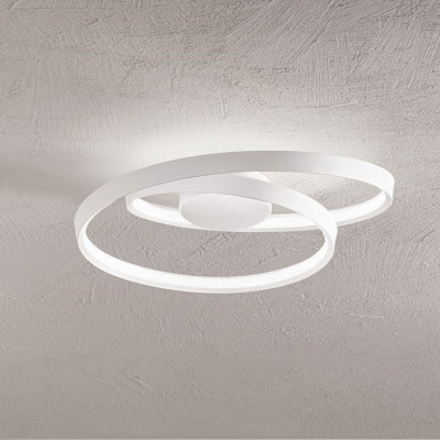 Perenz - Ritmo - Plafoniera a led con struttura in metallo e diffusore a spirale - Colore: Bianco - 1 Lampadina - Led Integrato - 55W - Lumen 4400 - Gradi Kelvin 3000k-4000k-6000k - IP20 - SKU: 6617BCT