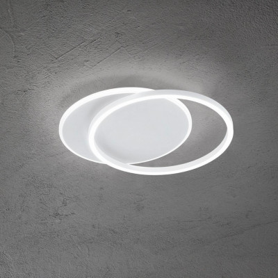 Perenz - Orbit - Plafoniera a led grande con struttura in metallo dal design moderno - Colore: Bianco - 1 Lampadina - Led Integrato - 60W - Lumen 4200 - Gradi Kelvin 3000k Luce Calda - IP20 - SKU: 8195BLC