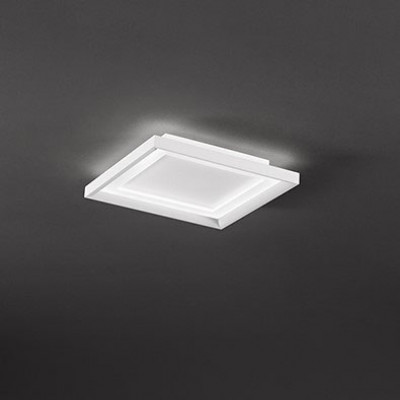 Perenz - Panel - Plafoniera a led piccola con struttura in metallo quadrata dal design moderno - Colore: Bianco - 1 Lampadina Led Integrato 30W - Lumen 2400 - Gradi Kelvin 3000k Luce Calda - IP20 - SKU: 8428BLC