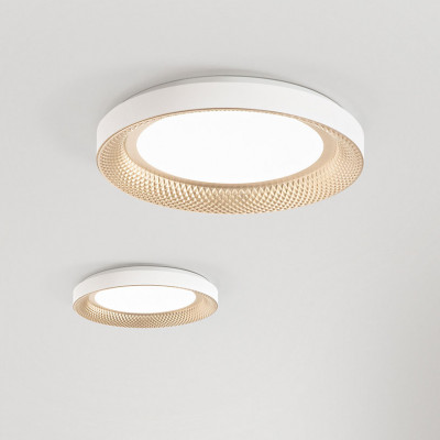 Perenz - Hive - Plafoniera a led grande con struttura in metallo rotonda dal design moderno - 1 Lampadina Led Integrato 40W - Lumen 3200 - Gradi Kelvin 3000k-4000k - IP20 - SKU: 8156