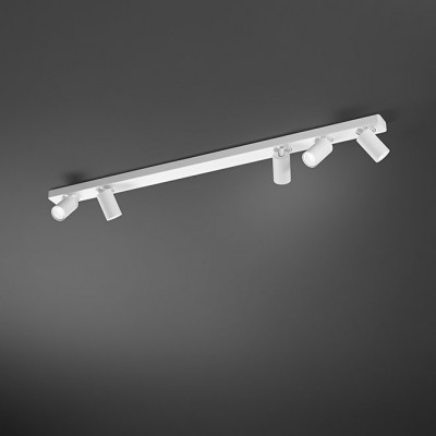 Perenz - Oddy - Plafoniera corta in alluminio con faretti orientabili rotondi - 5 Lampadine GU10 50W - IP20 - SKU: 8177