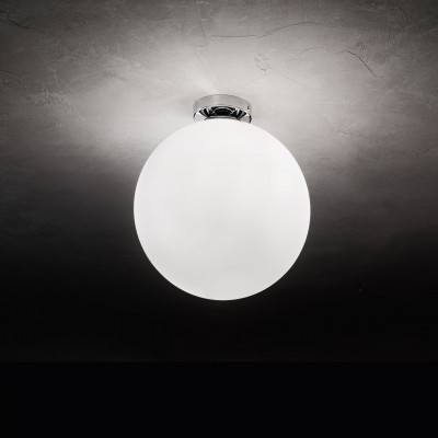 Perenz - Grape - Plafoniera da soffitto moderna in metallo con diffusore in vetro a boccia - Colore: Bianco - 1 Lampadina E27 60W - IP20 - SKU: 6348