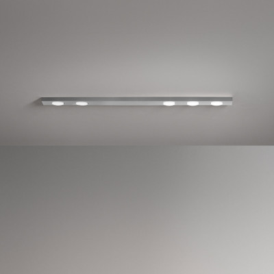 Perenz - Bottone - Plafoniera grande con struttura in metallo dal design minimal - Colore: Alluminio - 5 Lampadine - GX53 - 15W - IP20 - SKU: 8568AL