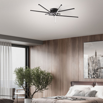 Perenz - Syncro - Plafoniera led grande in metallo e diffusore in acrilico dal design moderno - 1 Lampadina Led Integrato 70W - Lumen 4900 - Gradi Kelvin 3000k-4000k-6000k - IP20 - SKU: 8050