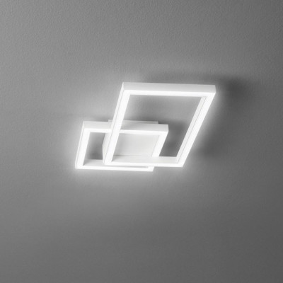 Perenz - Cross - Plafoniera led piccola in metallo e diffusore in acrilico dal design moderno - 1 Lampadina Led Integrato 20W - Lumen 1500 - Gradi Kelvin 3000k-4000k-6000k - IP20 - SKU: 8058