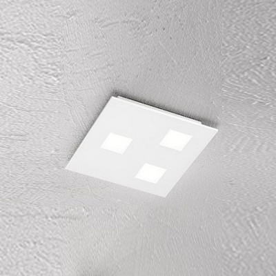 Perenz - Pixel - Plafoniera media a led con struttura in alluminio quadrata dal design moderno - Colore: Bianco - 3 Lampadine GX53 15W - IP20 - SKU: 8008B